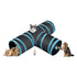 PetVogue, Cat Tunnel Tube for Indoor Cats 3 Way Collapsible with Peek Hole Ball for Kitten