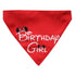 Lana Paws Birthday Girl Adjustable Dog Bandana/Scarf, Red and White