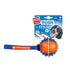 GiGwi Regular Ball Push To Mute Dog Toy, Solid Transparent, Blue/Orange