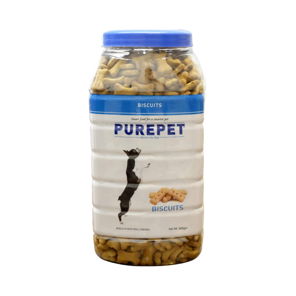 Purepet Real Chicken with Milk Flavor Biscuits (Jar) Dog Treats