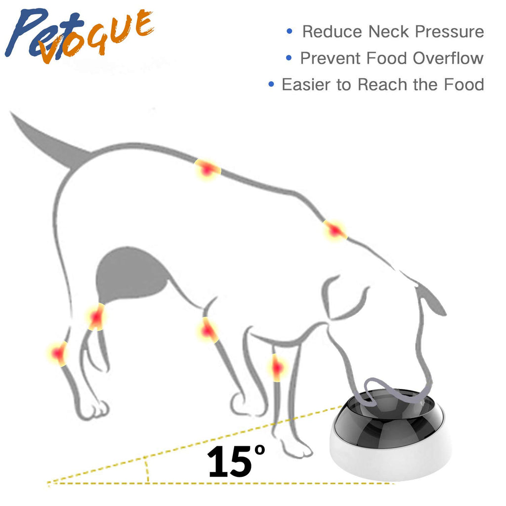 PetVogue Mease Removalble Adjustable Angle 15 Degree Tilt Food and Water Feeding Bowl for Dogs, Cats Easy to Clean Anti Skid Bowl