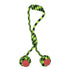 Gearbuff Single knot Rope Toy with handle, Medium, Black & Neon Green