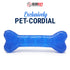 Gearbuff Paw Printed transparent bone toy,Small, Blue