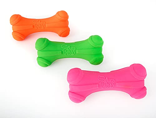 Hartz DuraPlay Bone Squeaky Latex Dog Toy Large 3 Pack PETOLY