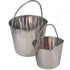 ProSelect Stainless Steel Flat Sided Pails - Durable Pails for Fences, Cages, Crates, Or Kennels - 5, 1-Quart