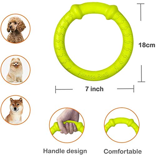 LaRoo Dog Toys for Large Dogs, Floatable Dog Flying Discs 3 Sizes Dog Tug  Toy, Interactive Dog Toy Tug of War Ring Toy, Funny Fetch Dog Teething Toys