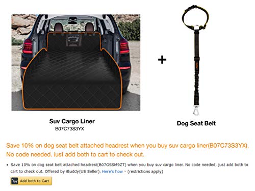 iBuddy SUV Cargo Liner for Dogs Waterproof Pet Cargo Cover with