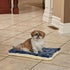 Reversible Paw Print Pet Bed in Blue / White, Dog Bed Measures 17L x 11W x 1.5H for Tiny Dog Breed, Machine Wash