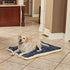 Reversible Paw Print Pet Bed in Blue / White, Dog Bed Measures 45.2L x 28W x 3.8H for X-Large Dogs, Machine Wash