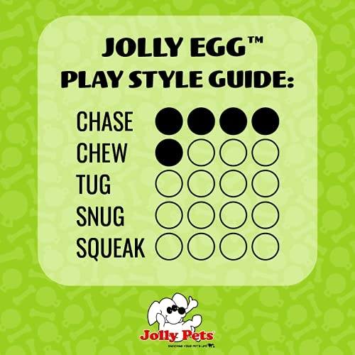 Jolly Pets Egg Plastic Ball for Pets 12 Inch Red PETOLY