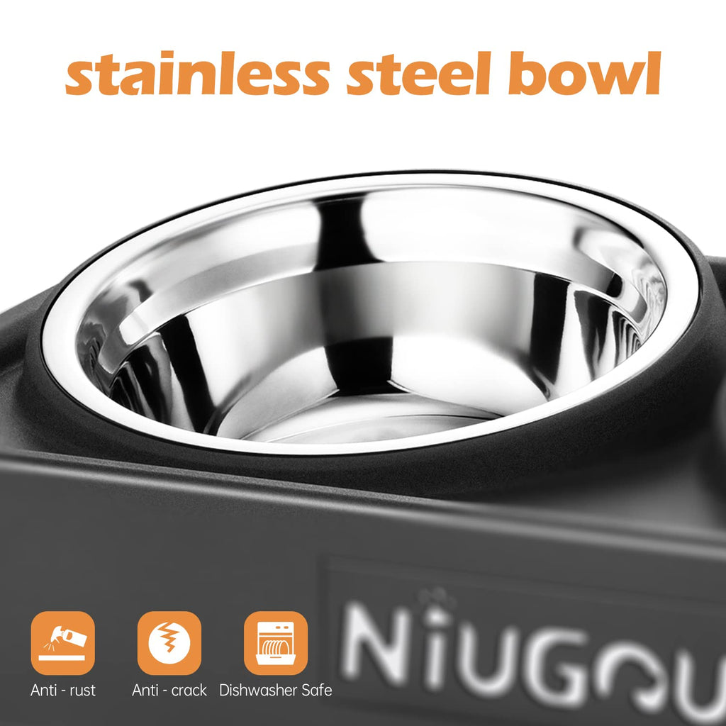 NIUGOU Dog Bowls, Raised Dog Bowls for Medium Dogs, Elevated Dog