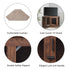unipaws Furniture Corner Dog Crate with Cushion, Dog Kennel with Wood and Mesh, Dog House, Pet Crate Indoor Use, Perfect for Limited Room (Large, Walnut)