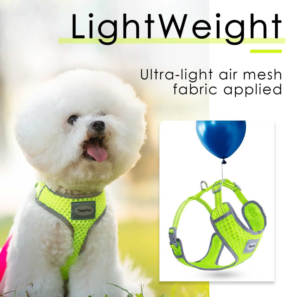 ThinkPet Reflective Breathable Soft Air Mesh No Pull Puppy Choke Free –  PETOLY