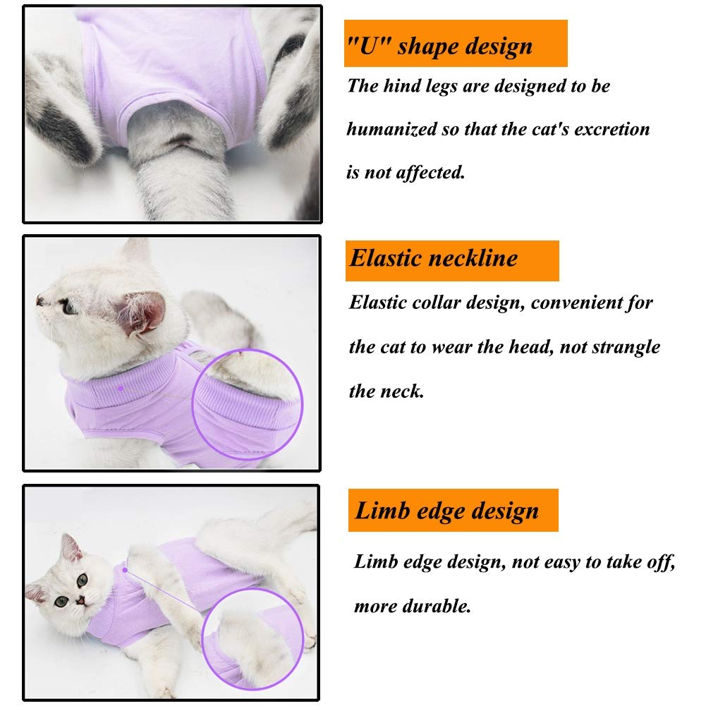 Cat recovery suit with legs top
