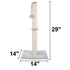 Dimaka 29 Tall Cat Scratching Post, Claw Scratcher with Sisal Rope and Covered with Soft Smooth Plush, Vertical Scratch [Full Strectch], Modern Design 29 Inches Height (1)