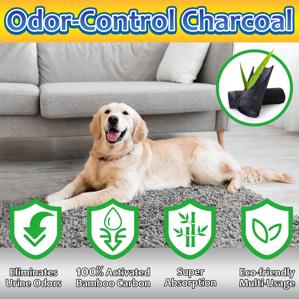 Dogcator Charcoal Training Pads 100 Count, 22x22 Puppy Pads for Small Dogs, Activated Carbon Dog Pee Pads, Disposable Puppy Pads Pet Training Pads