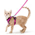 Cat Harness and Leash Set for Walking, Escape Proof with 59 inches Leash - Adjustable Soft Vest Harnesses for Small Medium Cats, Cat Leash Harness with Reflective Strips & 1 Metal Leash Ring, Green
