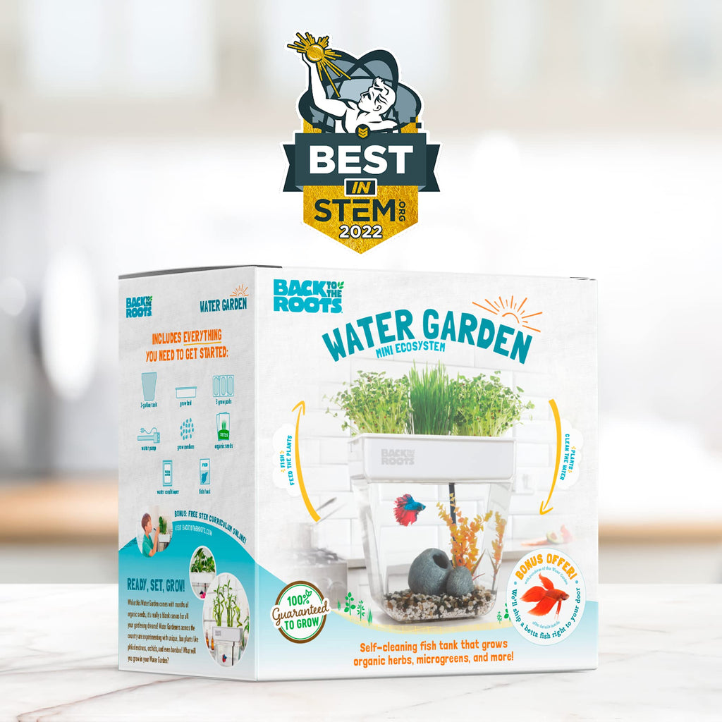 Back to the Roots Water Garden Mini Aquaponics Beta Fish Tank (Packaging May Vary)