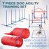 CHEERING PET Deluxe Dog Agility Training Equipment Set, 2 Dog Jump, Hurdle, Blind and Standard Tunnel and Weave Poles, Premium Dog Agility Exercise Set with Easy Carry Caseââ‚¬¦