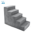 Best Pet Supplies Pet Steps and Stairs with CertiPUR-US Certified Foam for Dogs and Cats - Gray, 5-Step (H: 22.5)