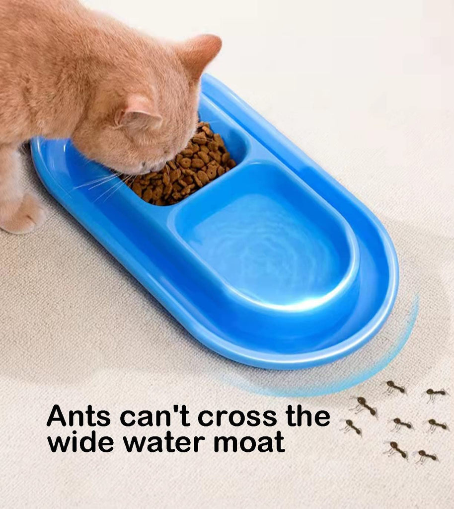With You6688 Dog Pet Cat Bowl - Pet Dog Cat Food Water Feeding Double Anty Ants Bowl - - Colors May Vary 1 Pack