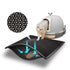 Pieviev Cat Litter Mat Litter Trapping Mat, Honeycomb Double Layer Waterproof Urine Proof Mats for Litter Boxes Scatter Control Easy Clean Soft on Kitty Paws (Black)
