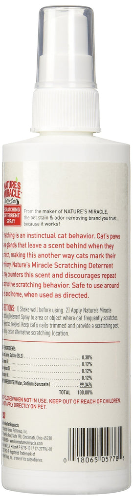 Nature's Miracle Products CNAP5778 Just for Cats No Scratch Deter Spray, 8-Ounce