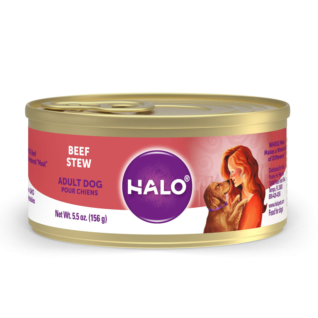 Halo Spot's Stew for Dogs Wholesome Beef 5-1/2-Ounce 12-Can