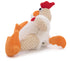 Small White Rooster with Chew Guard Technology Plush Dog Toy