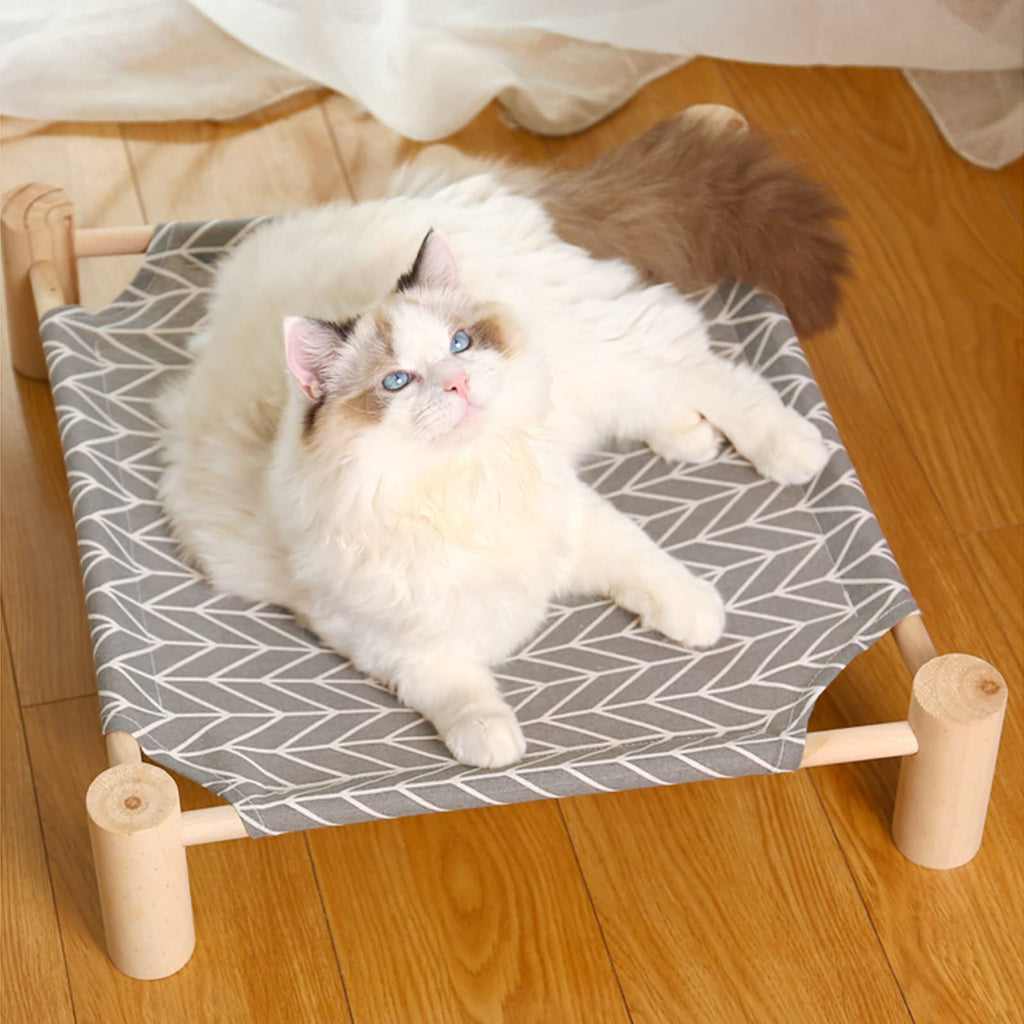 Babyezz Cat and Dog Hammock Bed, Wooden cat Hammock Elevated