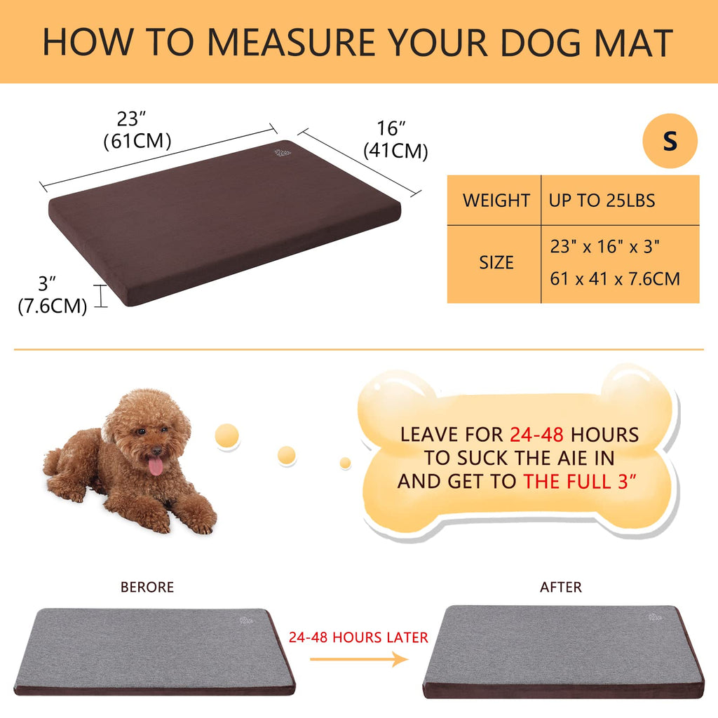 VANKEAN Dog Crate Mat Reversible Cool and Warm, Stylish Dog Bed for Crate with Waterproof Inner Linings and Removable Machine Washable Cover, Firm