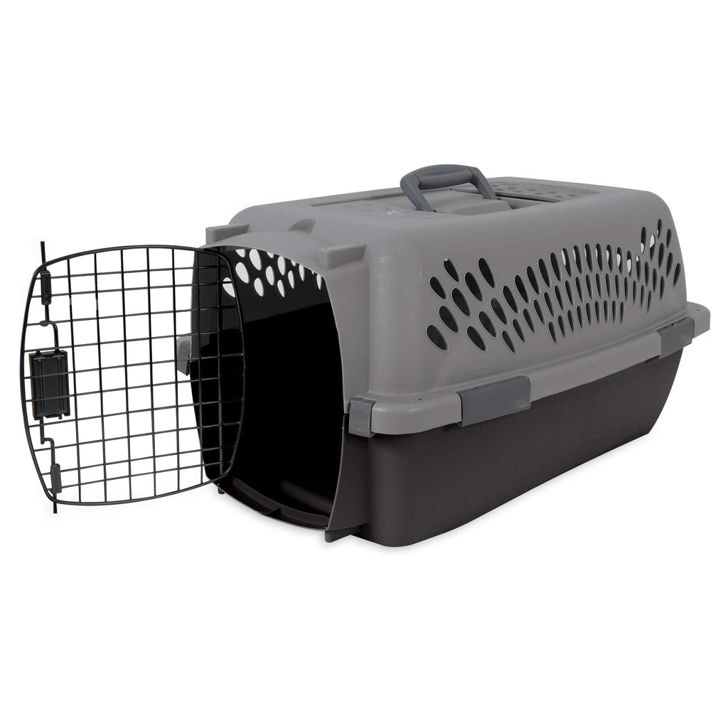 Aspen Pet Taxi Traditional Kennel, Medium (for Pets Up to 10 Inches Tall), Light Gray