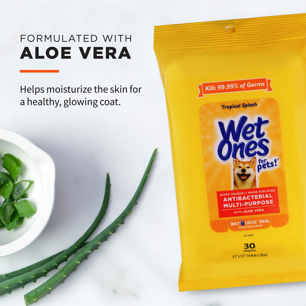 Wet Ones for Pets Antibacterial Multi-Purpose Dog Wipes with Aloe