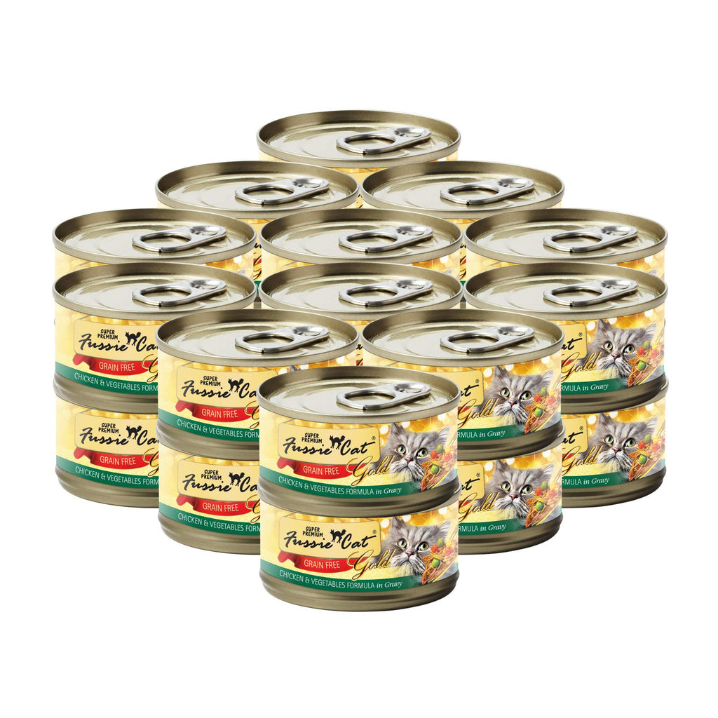 Fussie Cat Chicken with Vegetables in Gravy Cat Food - 24-2.82-oz. Cans