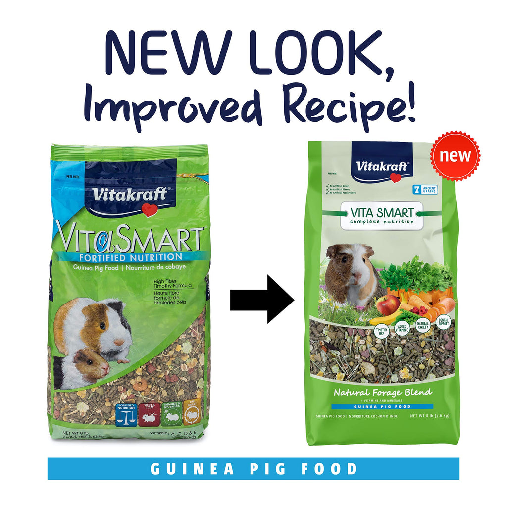 Vitakraft VitaSmart Complete Nutrition Guinea Pig Food, 8 lbs