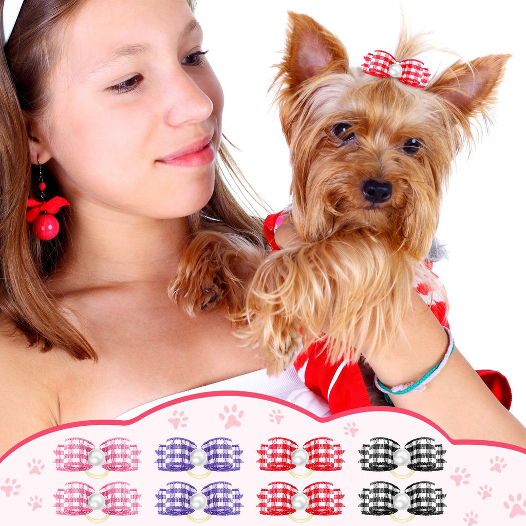 MTLEE 36 Pieces Valentine's Day Dog Hair Bows Dog Bows Grooming