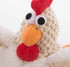 Small White Rooster with Chew Guard Technology Plush Dog Toy
