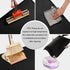 Pieviev Cat Litter Mat Litter Trapping Mat, Honeycomb Double Layer Waterproof Urine Proof Mats for Litter Boxes Scatter Control Easy Clean Soft on Kitty Paws (Black)