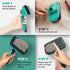 uff 'n Ruffus Self-Cleaning Slicker Brush + 2 Free Bonuses | 7.5 Steel Comb + Pet Nail Clippers |Grooming Supplies Great for All Breeds & Hair Types (Grooming Set (with Free Bonus))