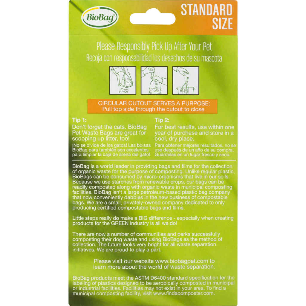 BioBag Dog Waste Bags, Standard Sized, 50-Count Bags (Pack of 4)