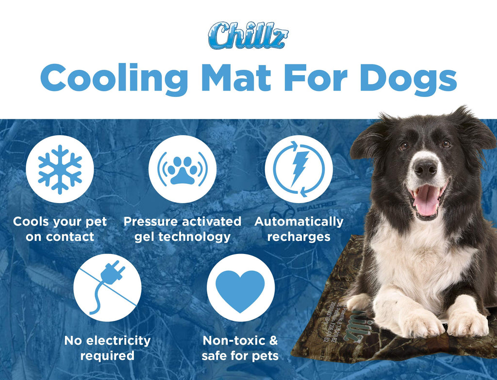 CHILLZ Cooling Pad for Dogs – Pet Cooling Mat Featuring Realtree