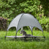 SUPERJARE XLarge Outdoor Dog Bed, Elevated Pet Cot with Canopy, Portable for Camping or Beach, Durable 1680D Oxford Fabric, Extra Carrying Bag - Heather Gray