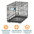 Dog Crate | Midwest Life Stages XS Folding Metal Dog Crate | Divider Panel, Floor Protecting Feet, Leak-Proof Dog Tray | 22L x 13W x 16H inches, XS Dog Breed