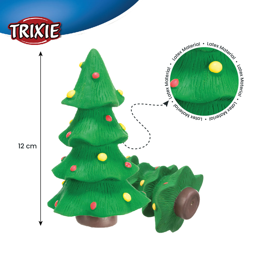 Trixie, Christmas Tree Latex Dog Toy, 12 cm