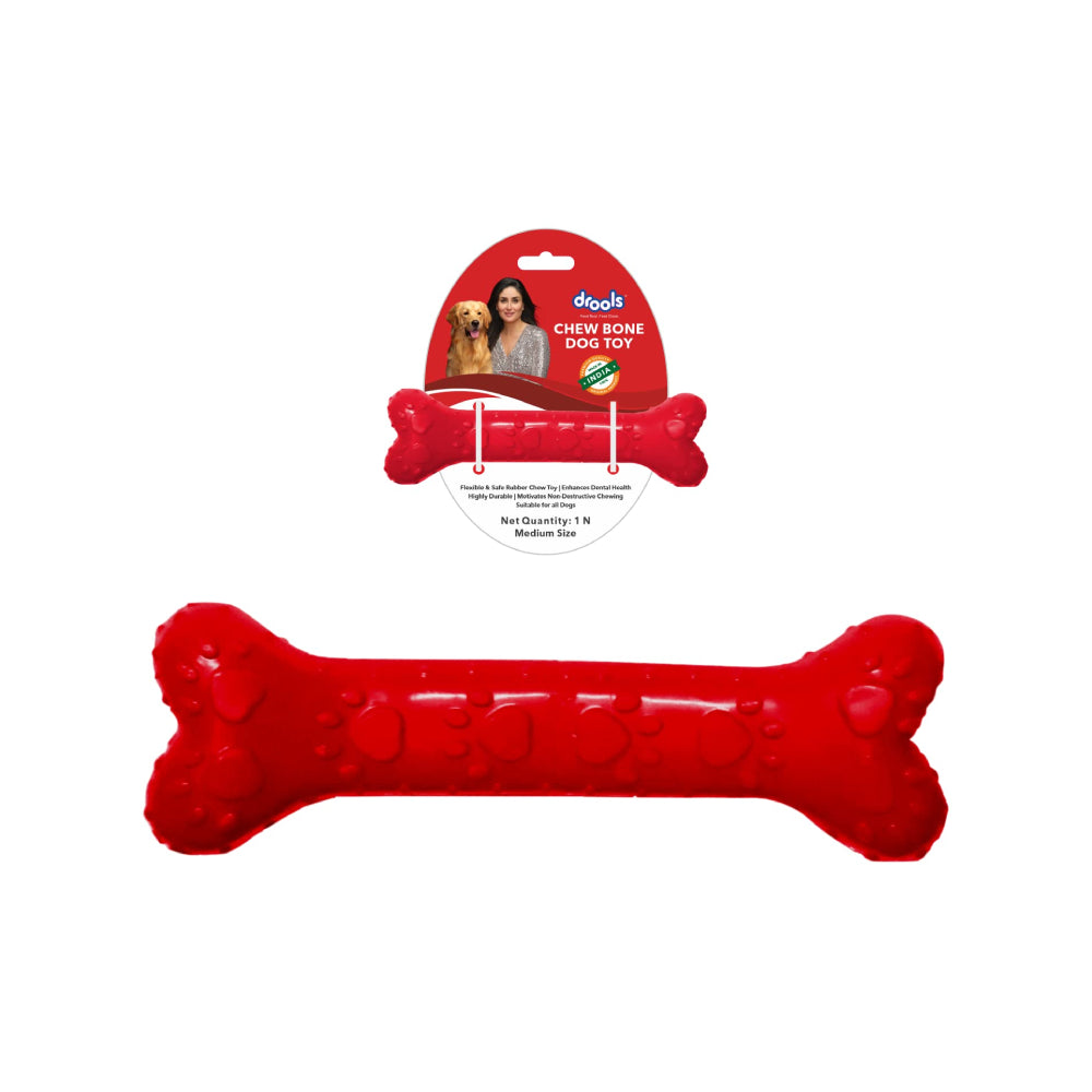 Drools Non-Toxic Rubber Dog Chew Bone Toy, Puppy/Dog Teething Toy
