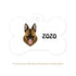 Taggie, German Shepherd Dog Tag, Bone