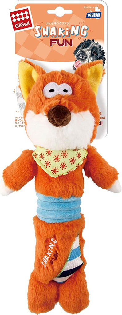 GiGwi Fox Shaking Fun Plush Toy with Squeaker Inside