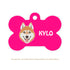 Taggie, Husky (Brown) Dog Tag, Bone