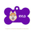 Taggie, Husky (Brown) Dog Tag, Bone