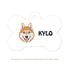 Taggie, Husky (Brown) Dog Tag, Bone